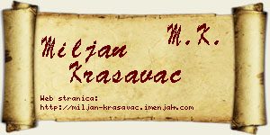 Miljan Krasavac vizit kartica